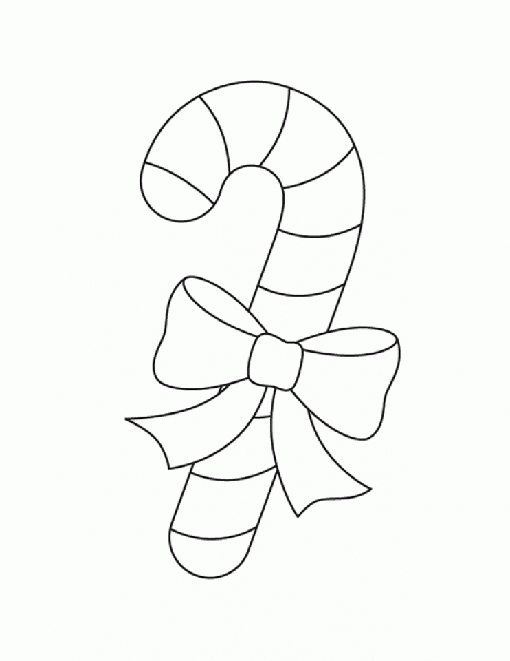 Get This Easy Preschool Printable of Candy Cane Coloring Page 13949