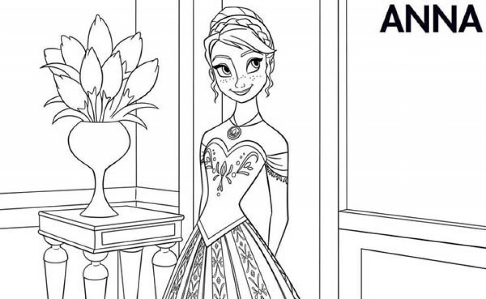 princess coloring pages frozen anna