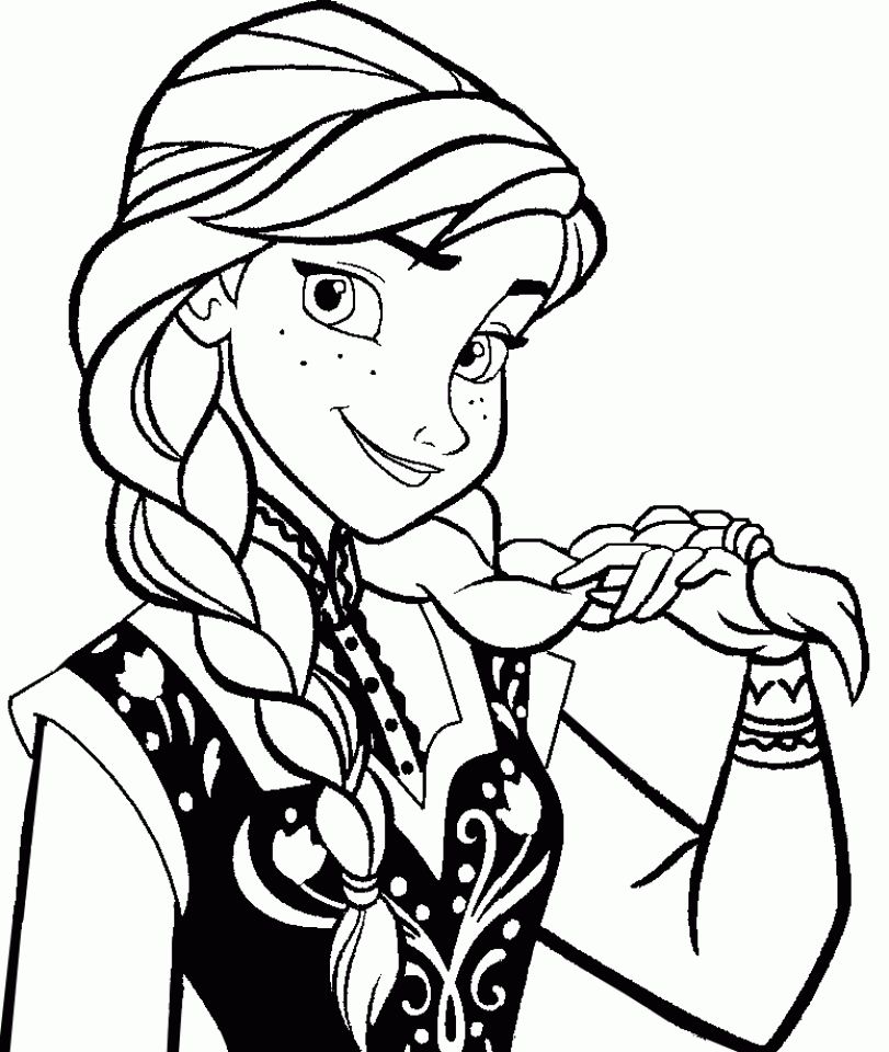 Free Coloring Pages Princess Anna Disney Frozen 43127