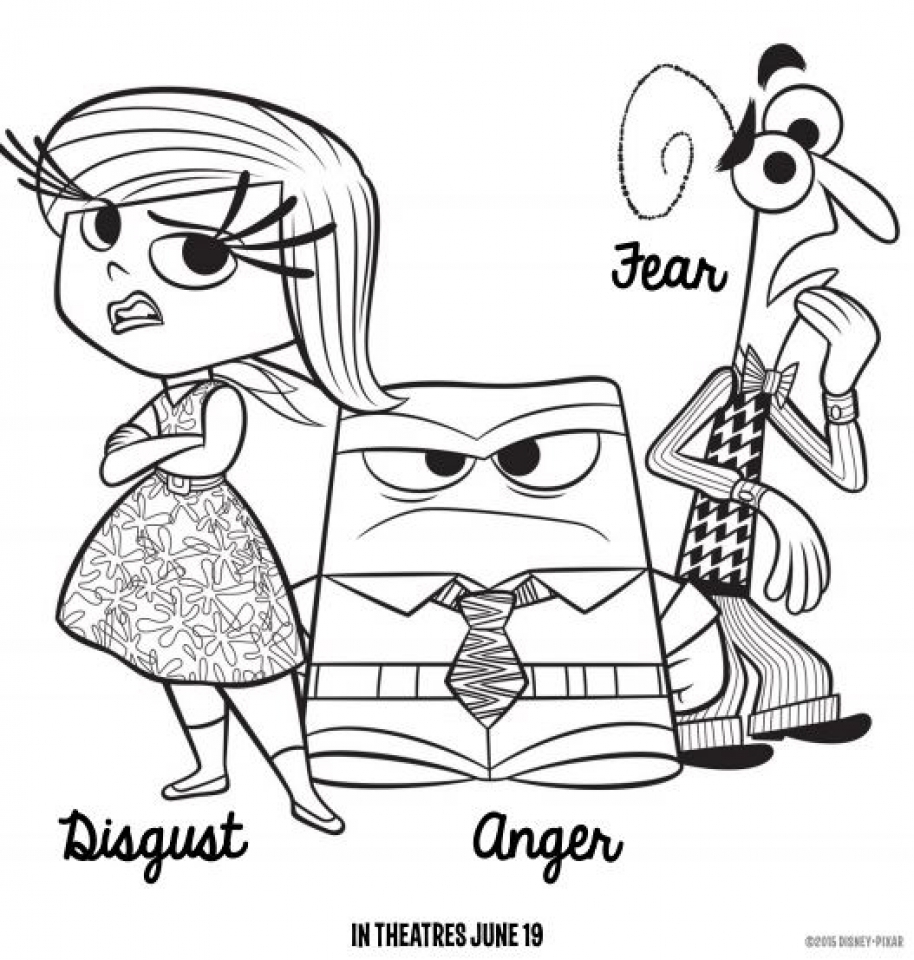 Free Inside Out Coloring Pages Disney Printable
