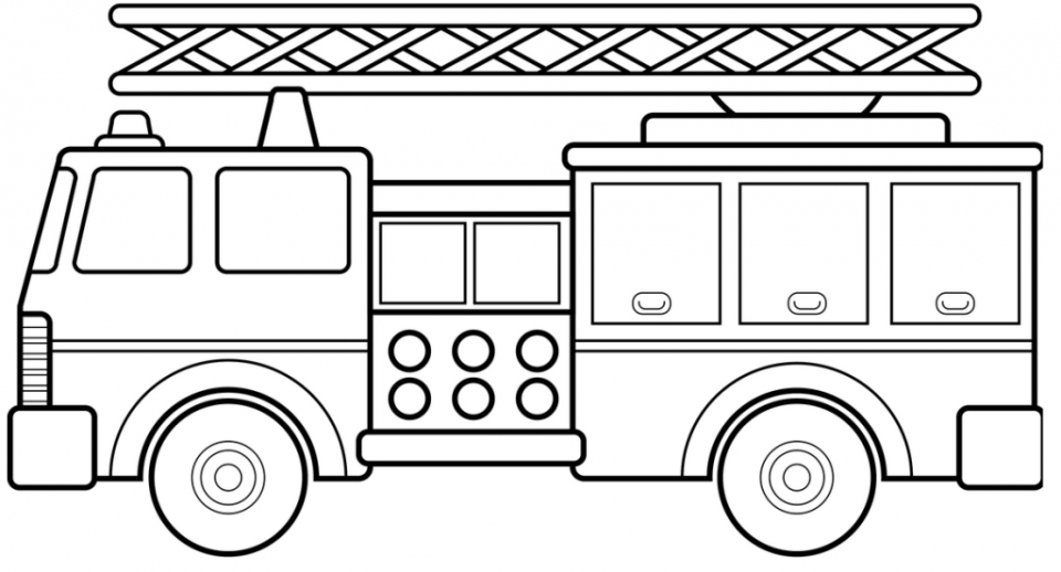 Get This Free Printable Fire Truck Coloring Page For Kids 29656