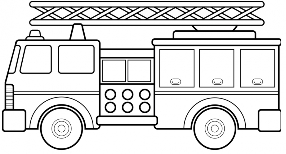 coloring pages fire truck for kids printable