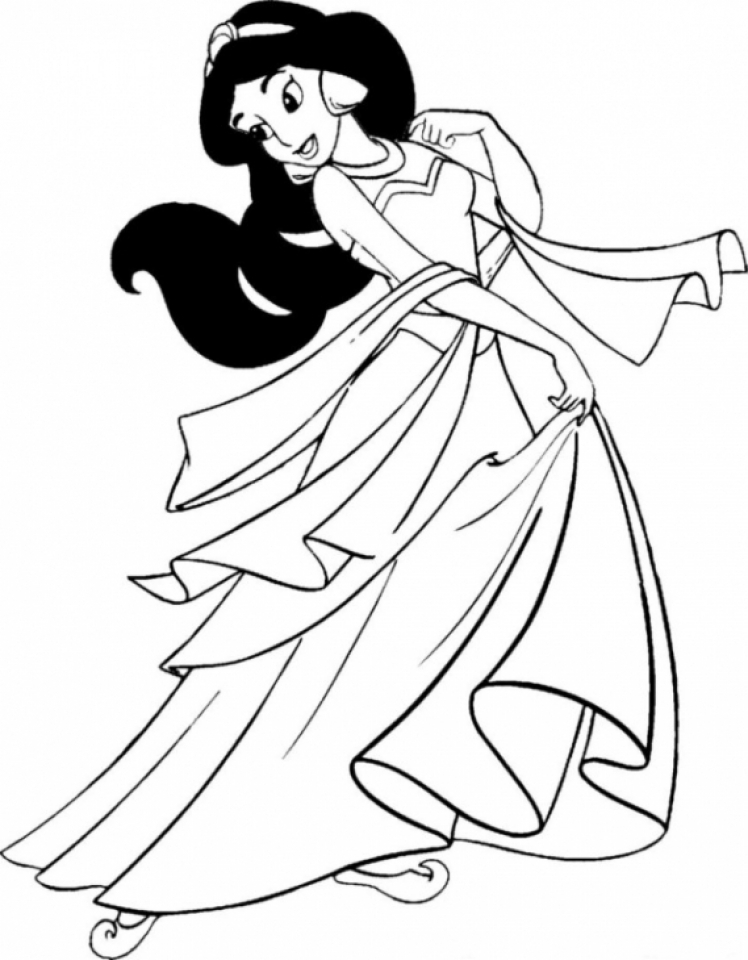 Get This Free Simple Jasmine Coloring Pages for Children 33916