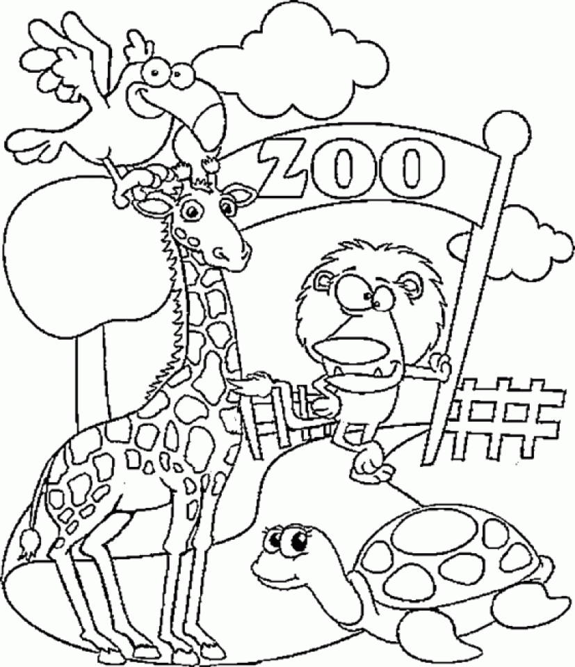 Printable Zoo Animals Coloring Pages