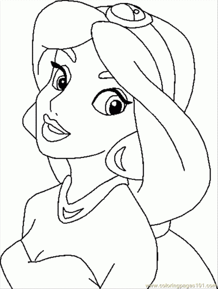 Get This Simple Jasmine Coloring Pages to Print for Preschoolers 65977
