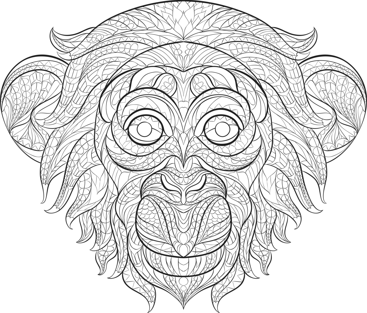 Get This Monkey Coloring Pages for Adults - 60731