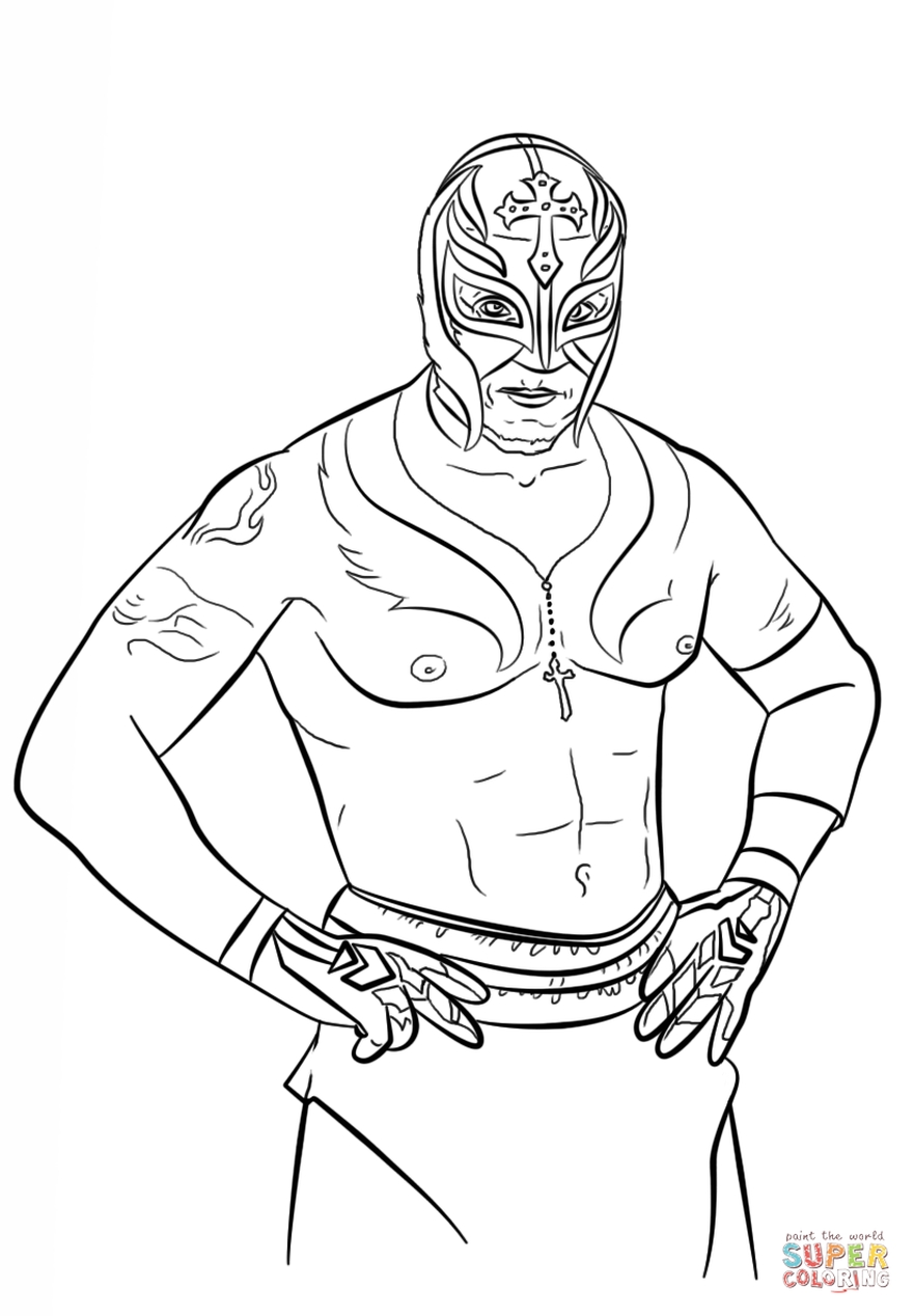 coloring wwe rey mysterio wrestling cena john mask styles roman printable aj reigns colorare da drawing getcolorings hardy comment jeff