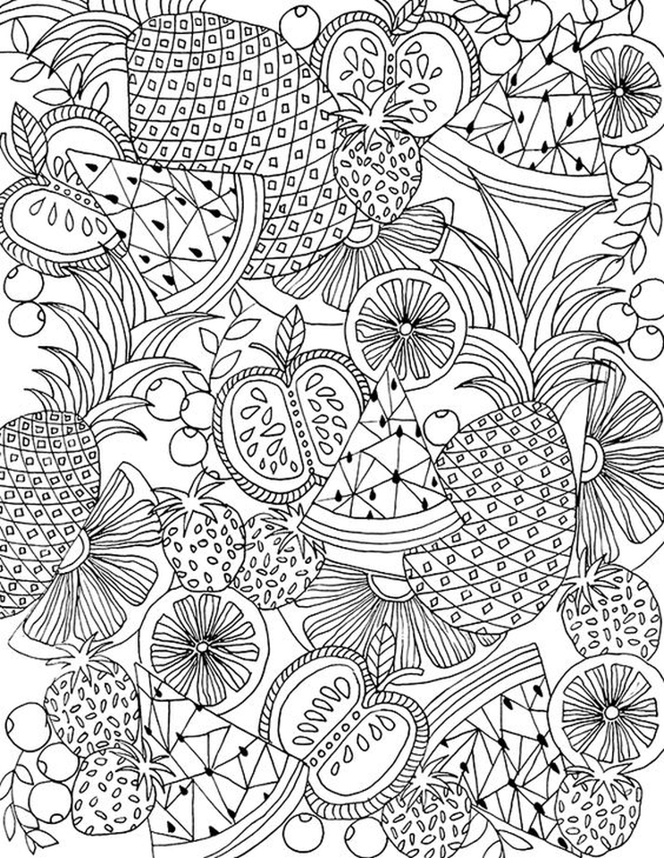 20+ Free Printable Summer Coloring Pages for Adults - EverFreeColoring.com