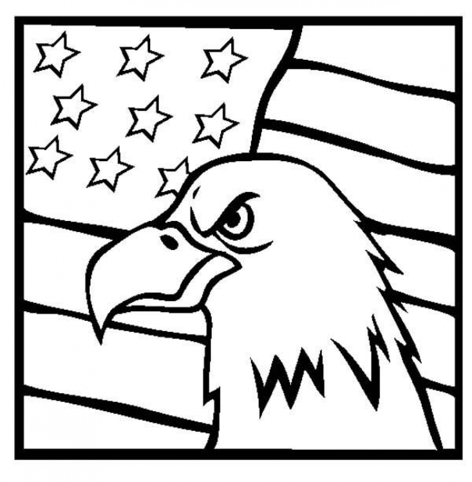 Download Get This American Flag Coloring Pages to Print for Kids 91846