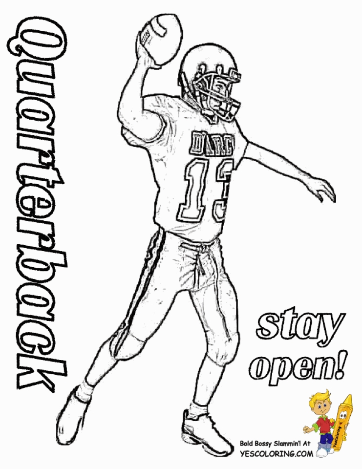 Download Get This American Football Player Coloring Pages Kids ...