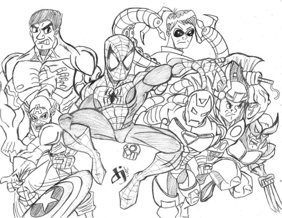 Get This Avengers Coloring Pages online printable 87531