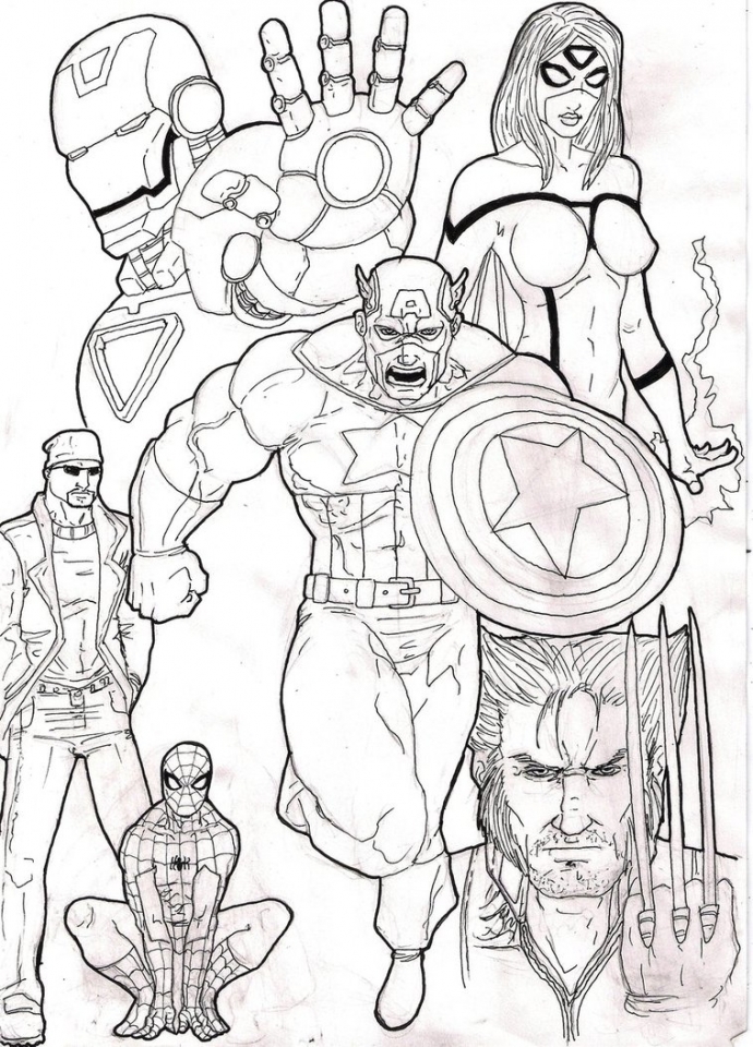 Download Get This Avengers Coloring Pages Superheroes for Boys 56729