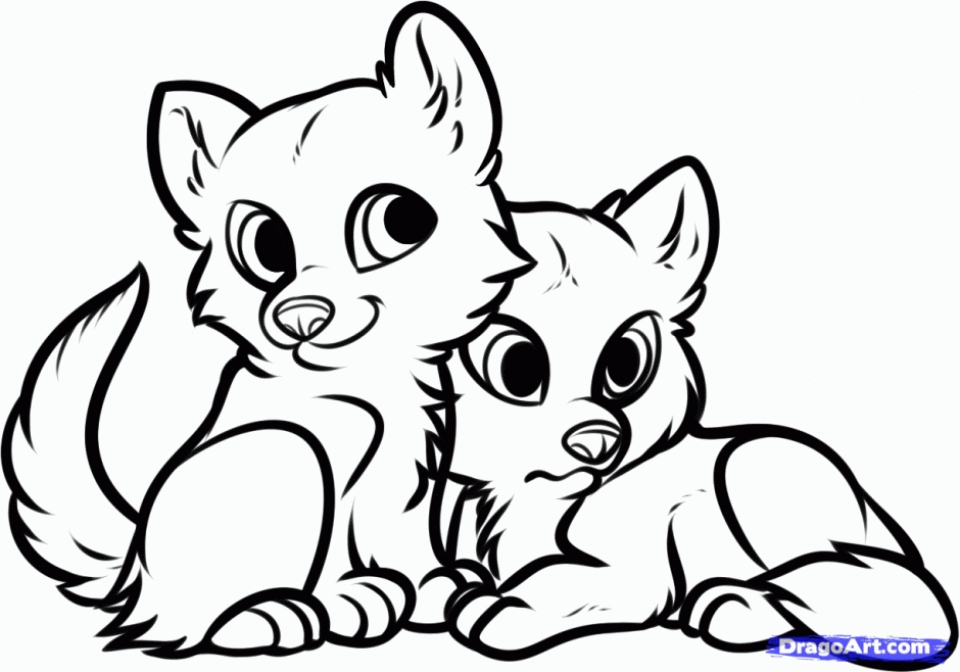 baby wolf coloring pages