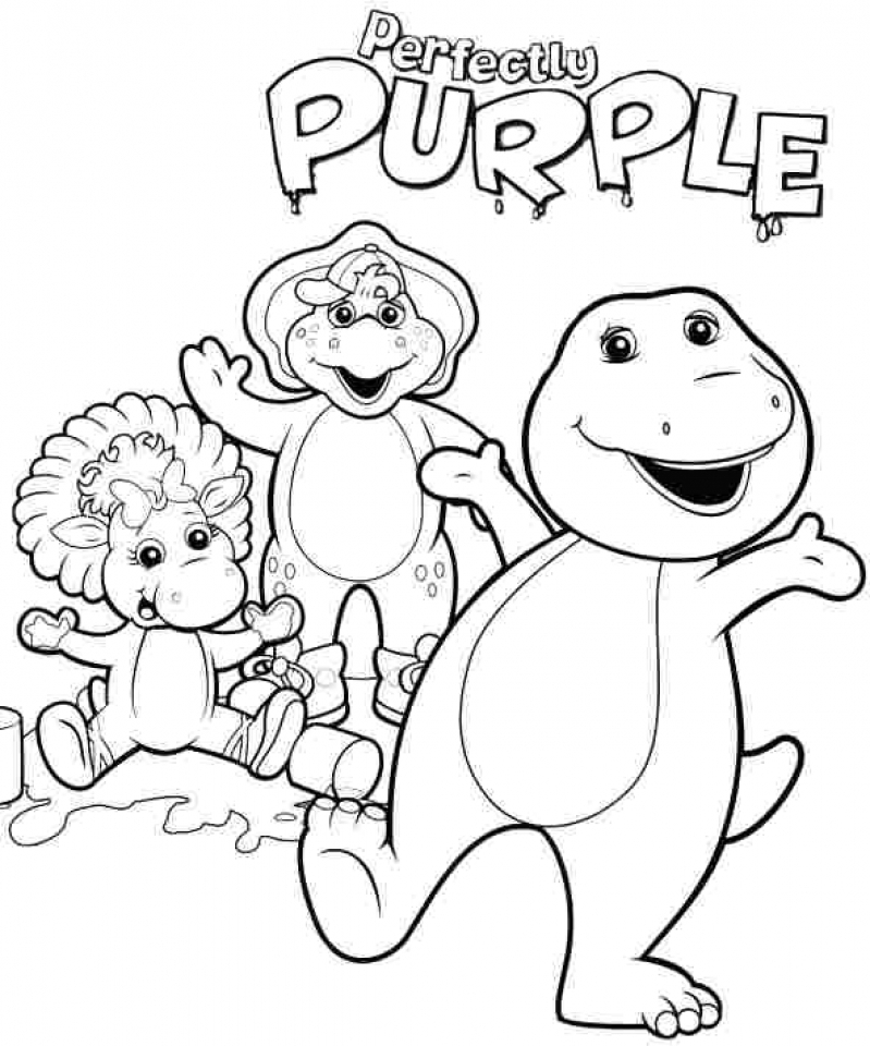 20 Free Printable Barney And Friends Coloring Pages EverFreeColoring