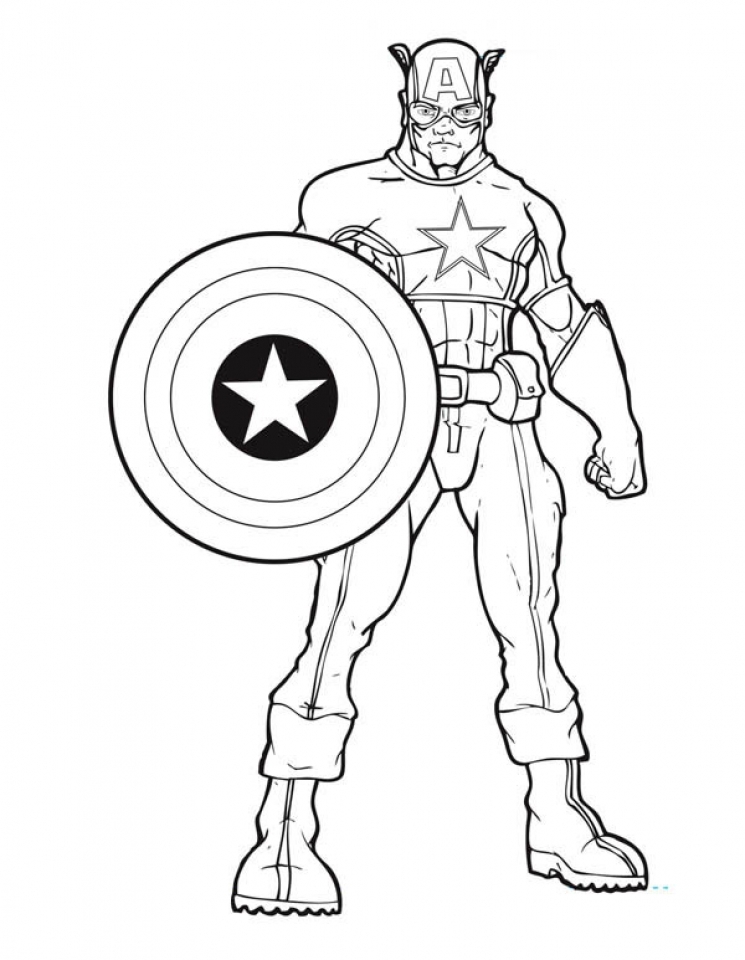 20+ Free Printable Captain America Coloring Pages - EverFreeColoring.com