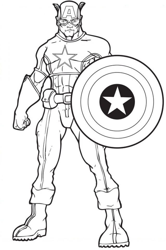 Get This Captain America Coloring Pages Printable 47885