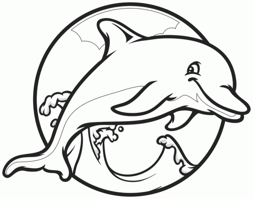 Get This Dolphin Coloring Pages for Kids 56481