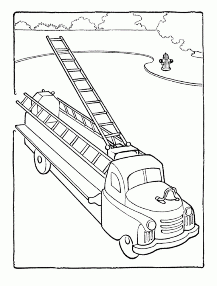 20 Free Printable Fire Truck Coloring Pages