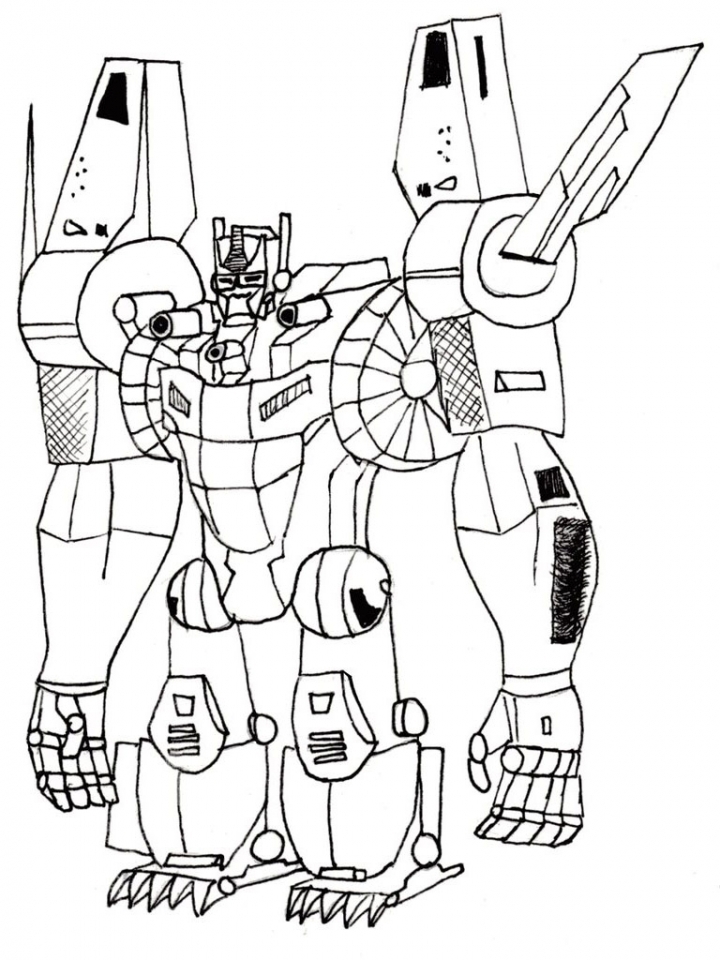 Download Get This Free Boys Coloring Pages of Transformers Robot 65518