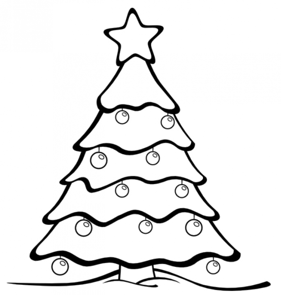 20 Free Printable Christmas Tree Coloring Pages Everfreecoloring Com