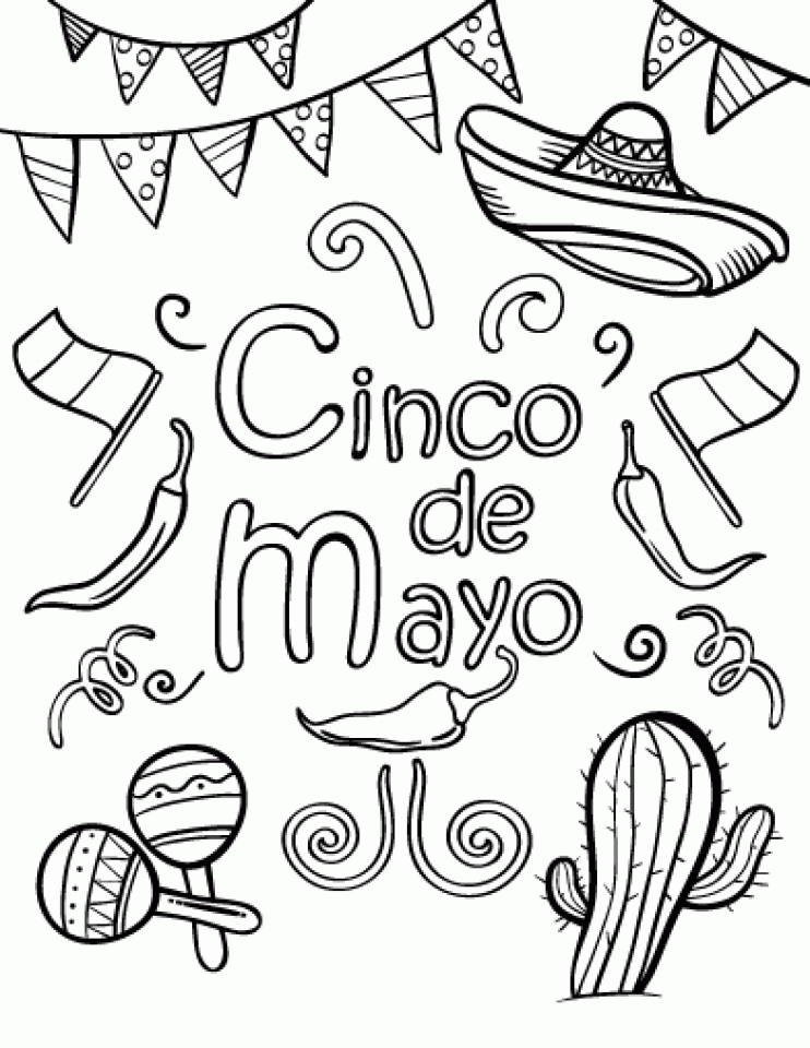 Get This Free Cinco de Mayo Coloring Pages for Kids 92180