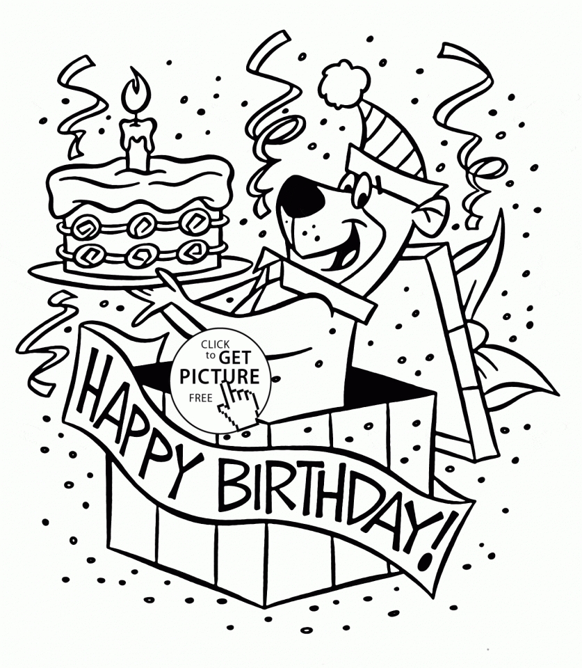 Coloring Happy Birthday Printable