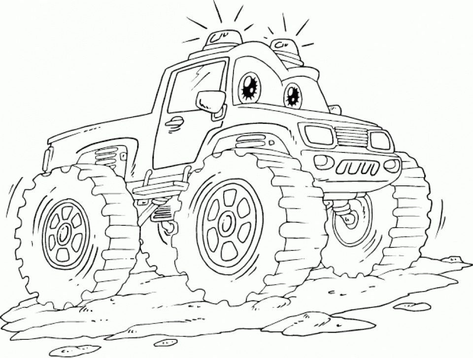 Get This Free Monster Truck Coloring Pages to Print 89528