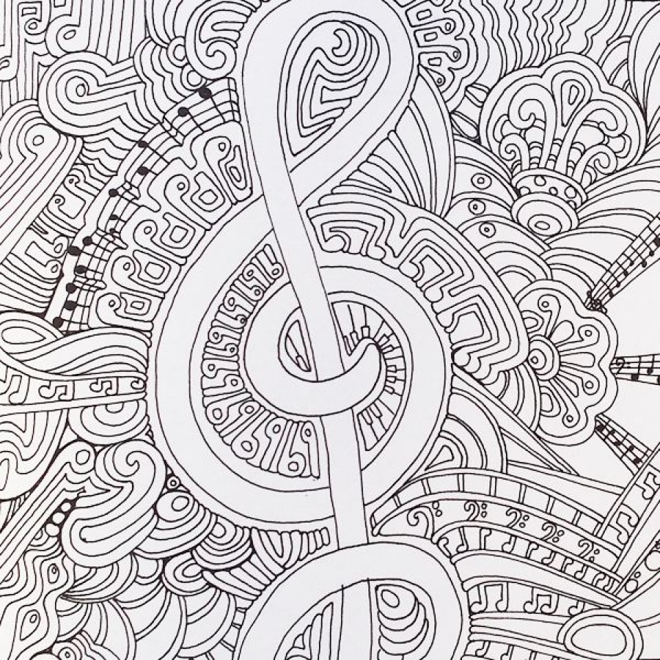 Music Coloring Pages for Toddlers