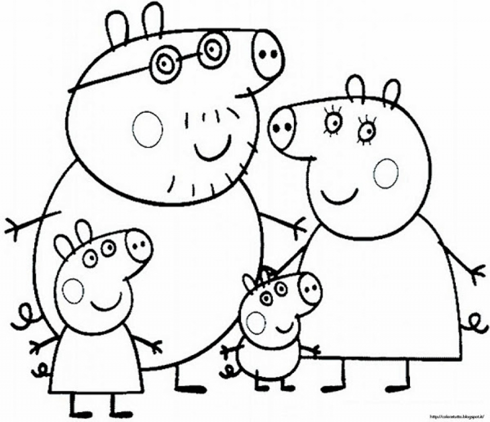 Free Printable Peppa Pig Colouring Pages