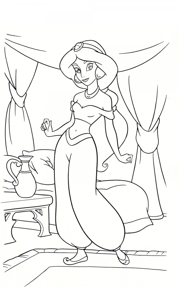 Free Free 263 Princess Jasmine Printable Coloring Pages SVG PNG EPS DXF File