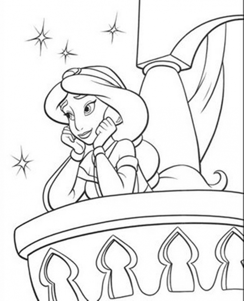 Disney Princess Jasmine Coloring Pages