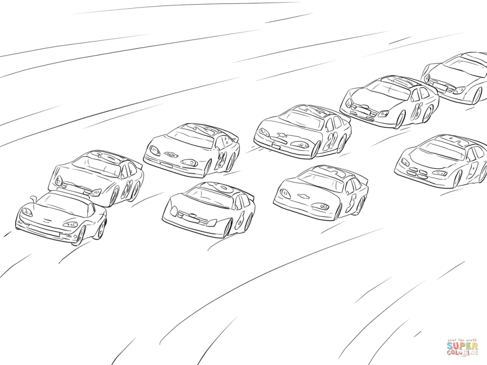 nascar coloring pages free - photo #36