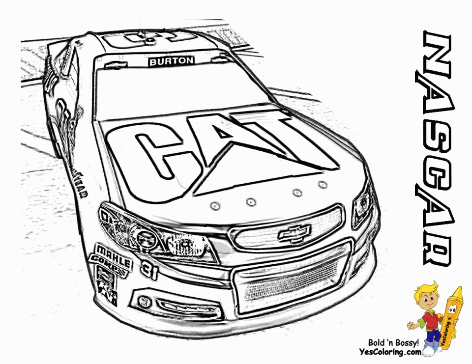 nascar crash coloring pages free