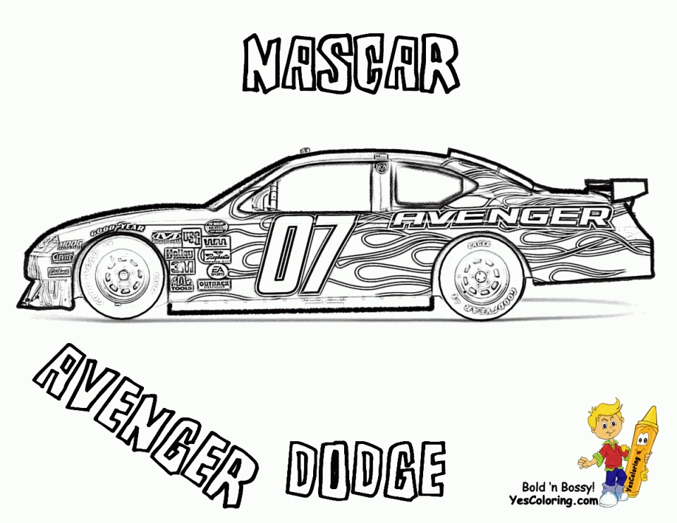nascar printable coloring pages - photo #18