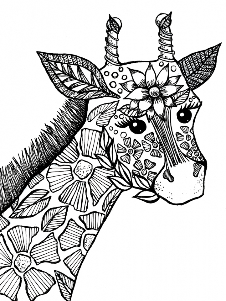 get this giraffe coloring pages for adults 73193