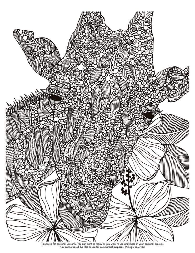 Get This Giraffe Coloring Pages for Adults 75891