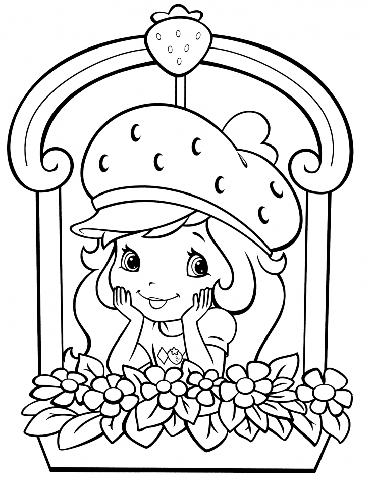 20  Free Printable Strawberry Shortcake Coloring Pages