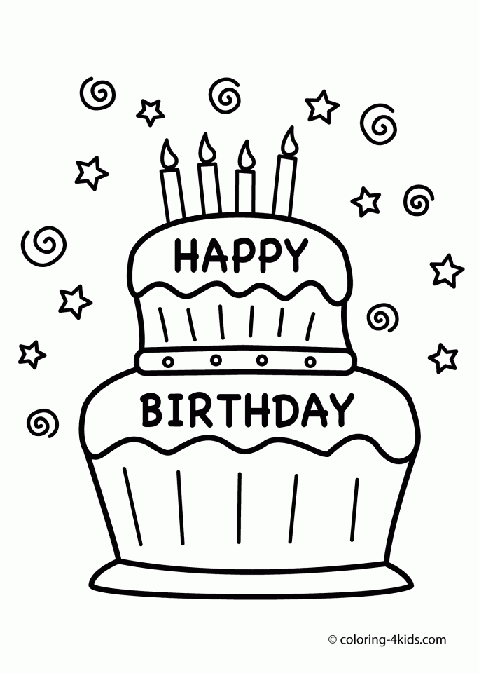 Download Get This Happy Birthday Coloring Pages Free Printable 41750