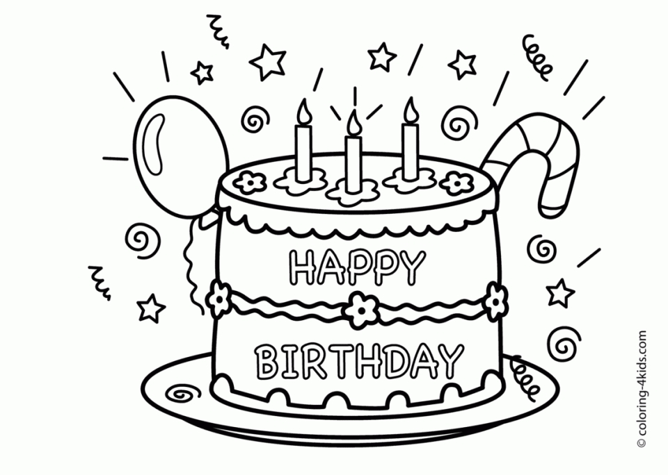 Get This Happy Birthday Coloring Pages Free Printable 46170