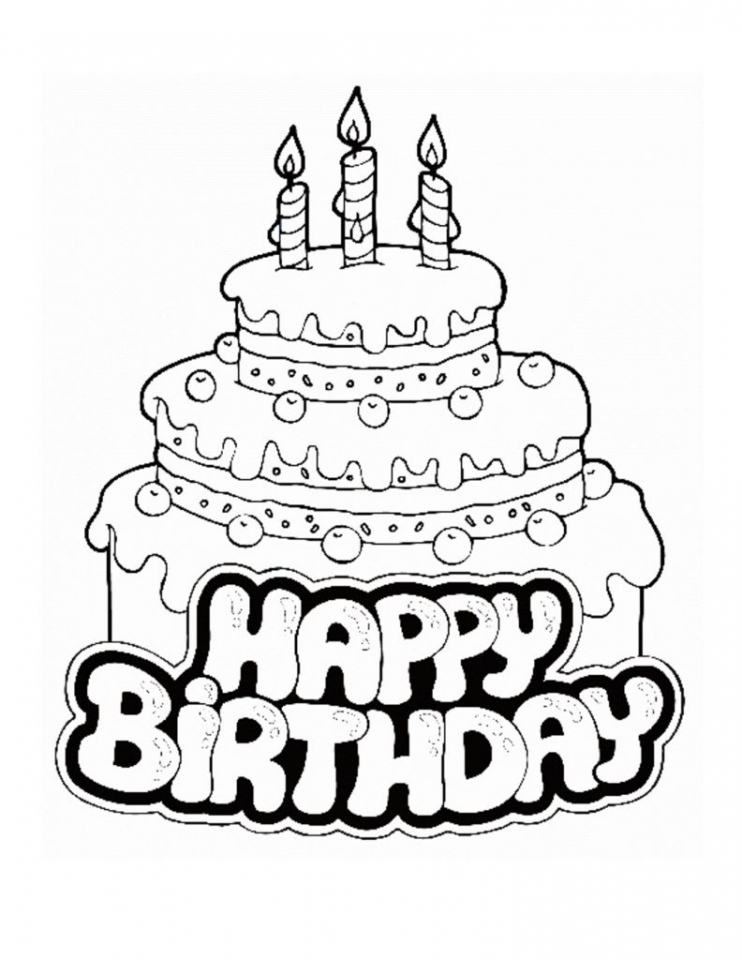 Get This Happy Birthday Coloring Pages Free Printable 90461