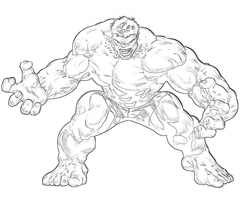 hulk pictures to color