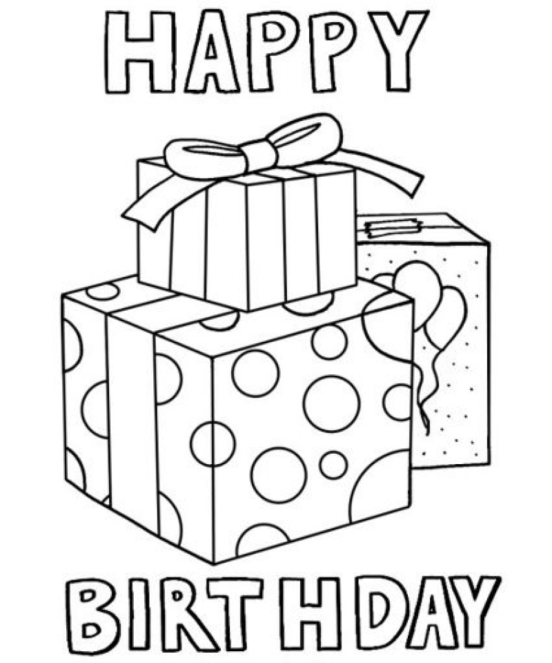 happy birthday printable coloring page