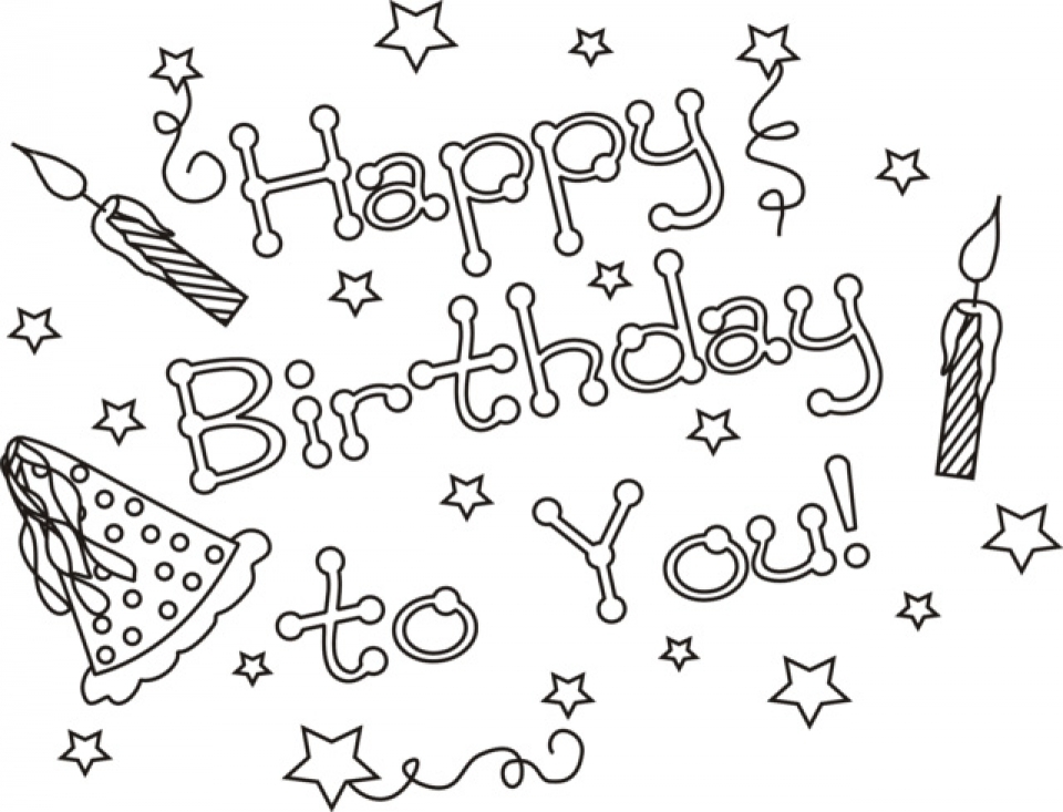 Get This Kids Coloring Pages Happy Birthday Printable 50185