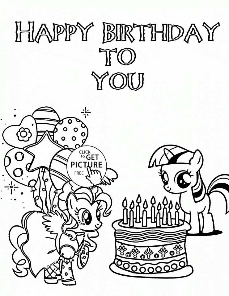 781 Cartoon Happy Birthday Funny Coloring Pages for Adult