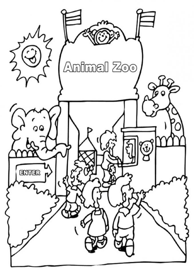 Free Printable Zoo Coloring Pages For Kids Sketch Coloring