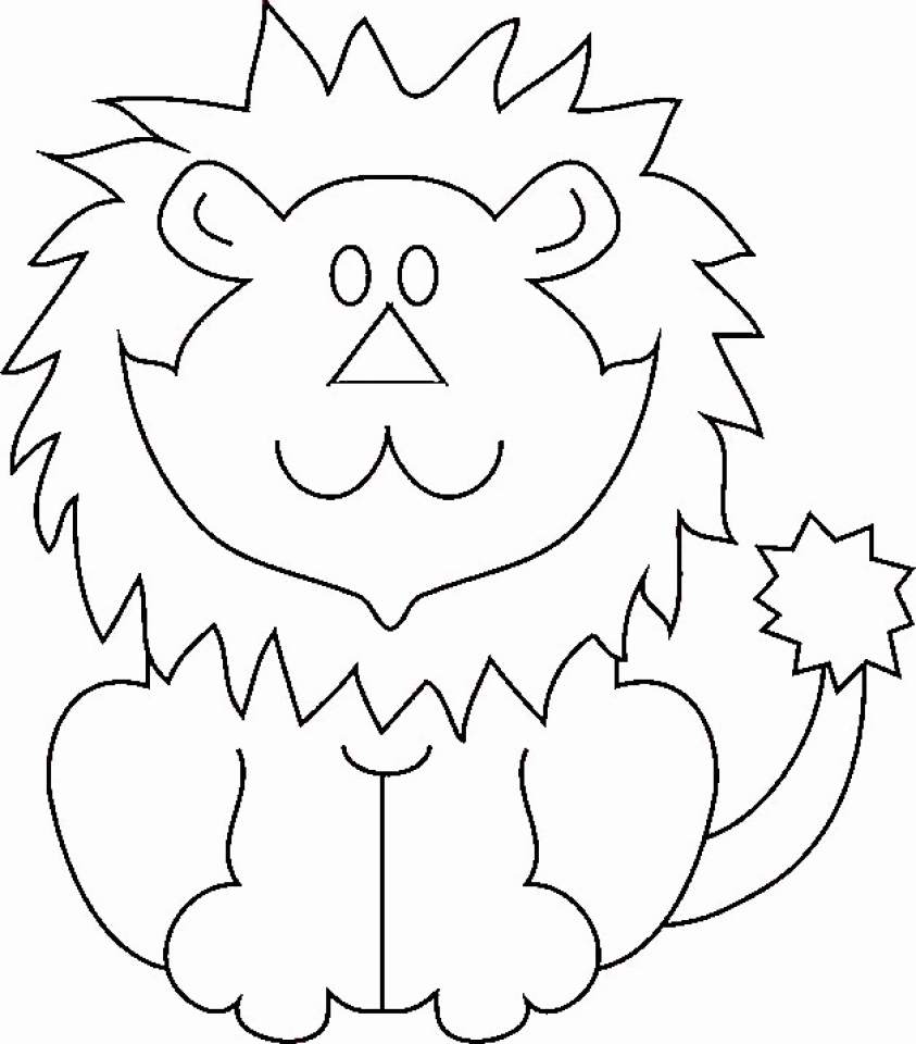 Download Get This Lion Coloring Pages for Kids 31759