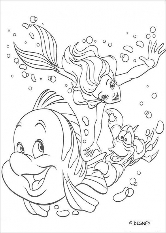 20+ Free Printable Little Mermaid Coloring Pages