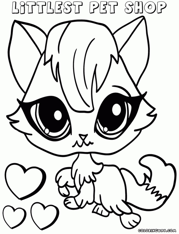 Littlest Pet Shop Cute Animals Coloring Pages Kids 94792