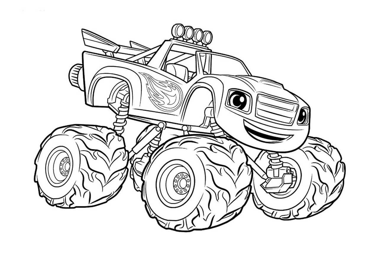 monster truck coloring page free printable for kids –