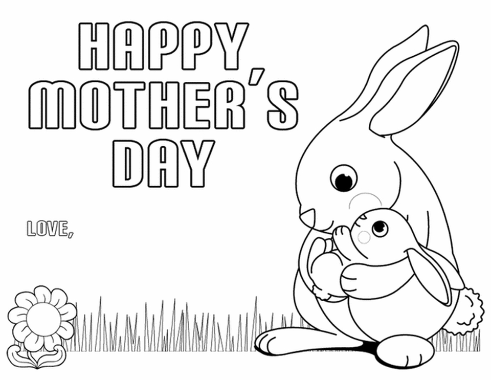 Coloring Image For Kids For Mothers Day 2